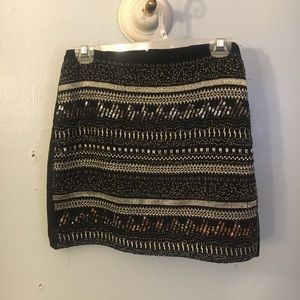 H&M Black Sequence Skirt